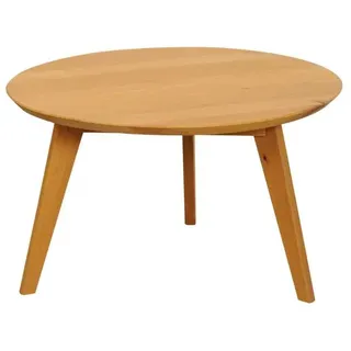 Natur24 Beistelltisch Beistelltisch Couchtisch Olpe I Wildeiche Geölt Rund 70cm Natur
