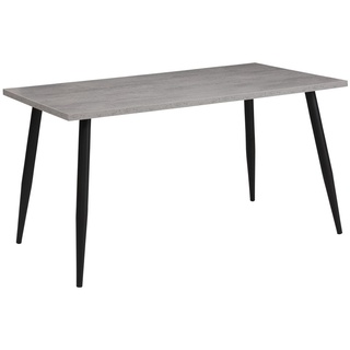 Tisch, 140 x 80 cm Grau (Loft) / Schwarz 75177