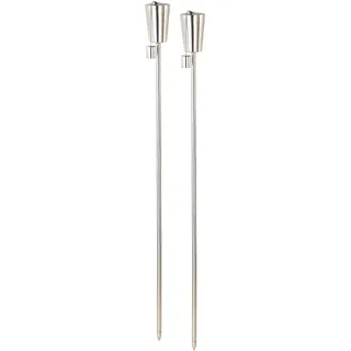 Edelstahl-Gartenfackel "Amor" im 2er-Set, rostfrei, 280 ml, 110 cm