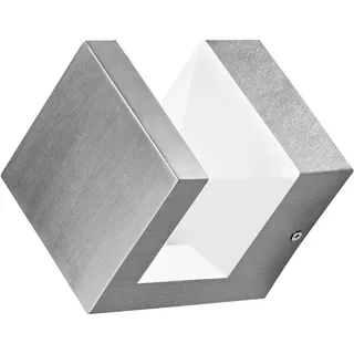 LEDVANCE Außenleuchte Edelstahl 10,0 cm spritzwassergeschützt 9W Warmweiß silber