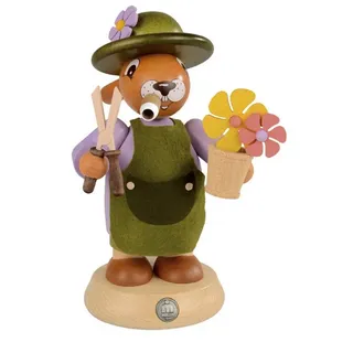 Müller GmbH Räucherhase Gärtner Farbig Holz 18 cm