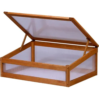 Dobar Frühbeetaufsatz Kubus 2.0 Serie 76 cm x 56 cm x 28 cm Hellbraun