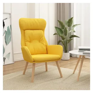 vidaXL Relaxsessel Senfgelb Stoff 70 x 94 x 77 cm Gelb ergonomisch