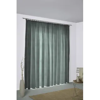 Vorhang WIRTH "Niederau" Gr. 1, blau (petrol), B:132cm H:145cm, Jacquard, Polyacryl, Polyester, Gardinen