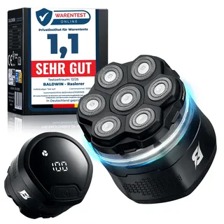 BALDWIN Glatzenrasierer 7D Scherkopf Schwarz 1 St.