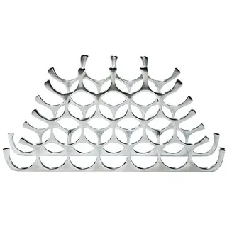 Kobolo Weinregal 76 x 14 x 37 cm Silber