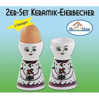 Keramik Eierbecher Fräulein 2er Set