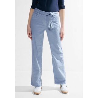 Cecil Comfort-fit-Jeans mit Kontrastnähten blau