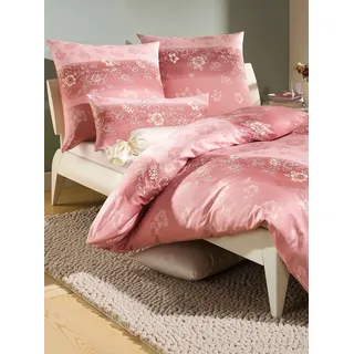 Bettwäsche BIERBAUM Gr. 3, rosa (rosenholz), B/L: 155cm x 220cm, Mako-Satin, B/L: 80cm x 80cm, 1 Stk., Mako-Satin, 100% Baumwolle, Bettwäsche, Bettwäsche