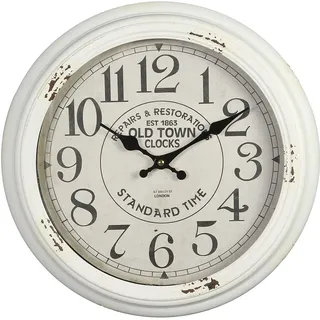 Ambiente Haus Wanduhr 37,0 cm 37cm weiß