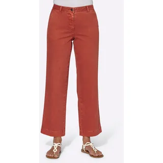Bequeme Jeans INSPIRATIONEN Gr. 38, Normalgrößen, rot (rostrot) Damen Jeans