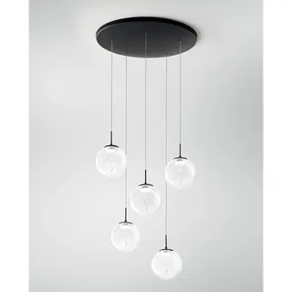 Fabas Luce Ariel 5-flg. Ø15 cm rund transparent