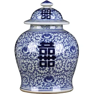 RTYHN Vintage Keramik Kleine Vase,Handgemachte Vase,Traditionelles Dekorative Vase,China Ming-Stil,Höhe 32cm