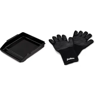 Enders Plancha Grillplatte Guss & ® Grill Handschuhe aus feuerfestem Aramid, 8785, hitzebeständig, Handschuhe für Gas-Grill, BBQ, Backofen, Kamin, sicher und bequem