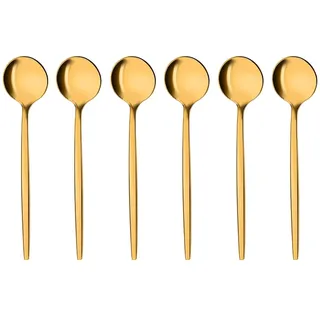 Gräwe Kaffeelöffel 6 St. Edelstahl 13 cm Gold