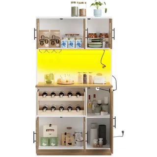 Okwish Küchenbuffet 100 x 40 x 180 cm Weiß