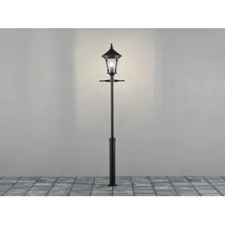 LED Straßenlaterne, Mastleuchte im Landhausstil zur Wegbeleuchtung Garten 255cm - Schwarz