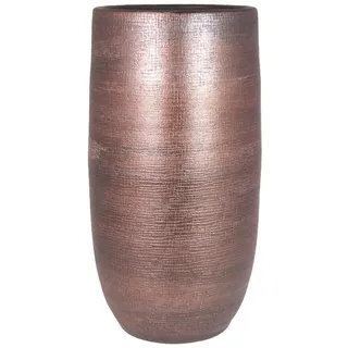 INNA-Glas Dekovase Keramikkübel Agape mit Maserung, Kupfer, 60cm, Ø29cm braun