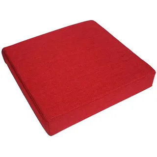 Waigg Kii Dicke 8/10 cm Sitzkissen, quadratisch, Sesselerhöhung, Komfort, Elastizität, Schaumstoff-Stuhlkissen für Auto, Büro, drinnen und draußen, 40 x 40 x 10 cm, Rot