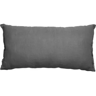 Linka Kissen 30 x 60 cm dunkelgrau aus Leinen