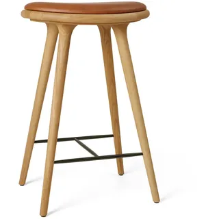 Mater High Barhocker, höhe 69 cm, eiche geölt / sorensen leder walnuss
