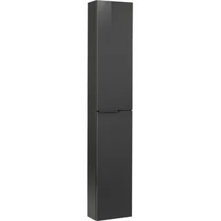 Fackelmann Luna Hochschrank 30 x 162 x 17 cm Anthrazit Glas/Metall/MDF/Spanplatte