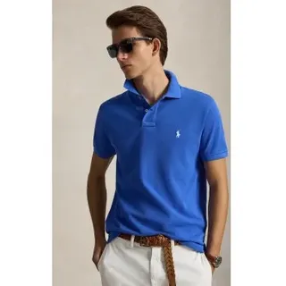 Polo Ralph Lauren für Herren. 710680784528 Das ikonische blaue Piqué-Poloshirt (XXL), Lässig, Baumwolle, Kurzarm
