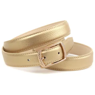 Anthoni Crown Damengürtel Leder gold 80