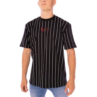 Karl Kani T-Shirt T-Shirt KK Small Signature Pinstripe Tee (1-tlg) schwarz