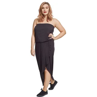 Urban Classics Damen Kleid Ladies Viscose Bandeau Dress TB1508, Midi, Gr. X-Large, Schwarz (Black 7) - XL