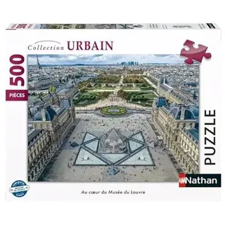 NATHAN - Puzzle für Erwachsene - 500-teiliges Puzzle - Im Herzen des Louvre-Museums - Erwachsene und Kinder ab 12 Jahren - Hochwertiges Puzzle - Urban Collection - 12001692