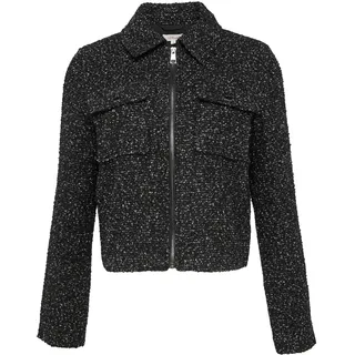 S.Oliver Kurze Boucléjacke mit aufgesetzten Taschen schwarz 40