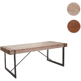 Esszimmertisch HWC-A15, Esstisch Tisch, Tanne Holz rustikal massiv MVG-zertifiziert ~ naturfarben 80x160x90cm