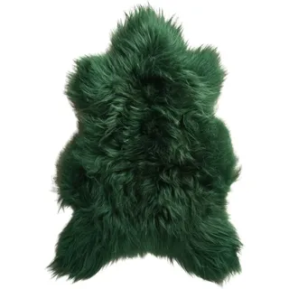 Tannery Sheepskin Grün gefärbtes echtes Schafsfell Lammfell Schafsfell Teppich Pelz weiche Wolle, schaffell Hygge (ca. 110/60cm)