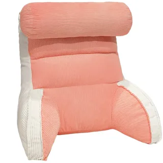 BOYIFEIJIE Lesekissen für Bett Und Sofa, Erwachsenensofa mit Rückenlehnenkissen, Sitzkissen mit Armlehne, Rückenlehne Geeignet zum Fernsehen, Lesen, Handyspielen und Spielen im Bett (Rosa)