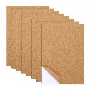 FOUORTUNATE-BEE Pinnwand 8× Selbstklebende Korkplatten 30×21 cm, 2 mm für Wand & DIY, Korktafeln rechteckig zum Zuschneiden für Deko & Pinnwand