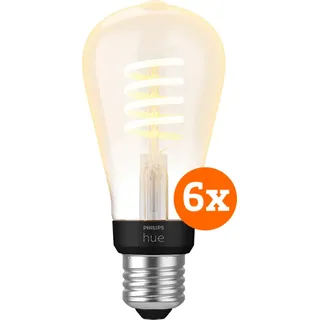 Philips Hue Filament White Ambiance Edison 6er-Pack