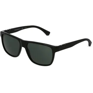 Emporio Armani EA4035 Herren-Sonnenbrille Vollrand Quadratisch Acetat-Gestell, schwarz