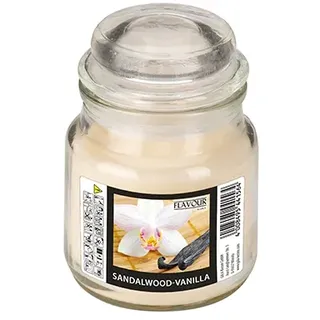 Papstar Duftkerzen im Glas, Sandalwood-Vanilla, Ø 63 mm · 85 mm, "Flavour", 6 Stück