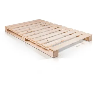 Palettenbett Futonbett Massivholzbett Singlebett PALETTI Fichte massiv 90x200 cm
