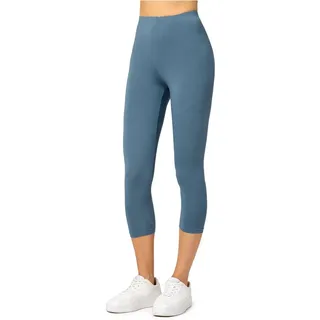 Merry Style Damen Leggings 3/4 Capri Leggings aus Viskose MS10-144 (Jeans, XS) - XS