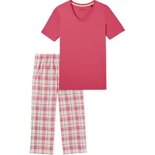 Schiesser, Damen, Pyjama, Comfort Essentials Schlafanzug, Pink, (40)
