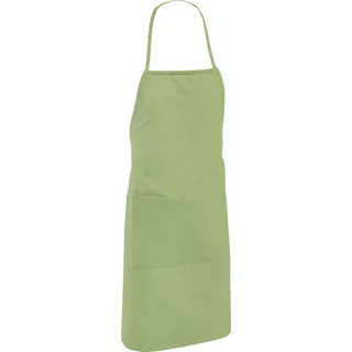 Erwin Müller Kinder-Schürze, Koch-Schürze, Küchenschürze Uni 100% Baumwolle pistazie Größe 50x65 cm - verstellbare Halsschlaufe, mit Aufsatztasche und Bindeband