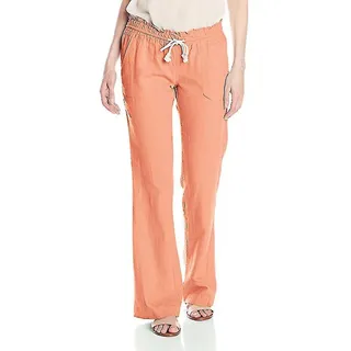 Damen-strandhose Aus Baumwolle Und Leinen – Xl – Orange