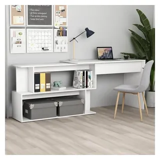 vidaXL Eckschreibtisch Weiß 200x50x76 cm
