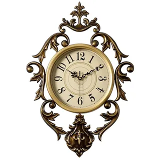 Große Metall Wanduhren Decor Retro Bronze Farbe Wanduhr mit Fancy Skeleton Surround Silent-Quarz-Uhren Startseite Dekorative Wandbehang Taktgeber for Wohnzimmer Schlafzimmer Europäische Große Uhr ( Si
