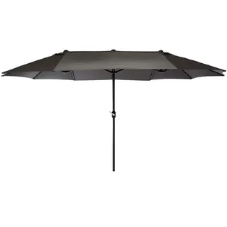 Doppelsonnenschirm XXL Sonnenschirm anthrazit m. Kurbel 4,50m Polyester 180g/m2