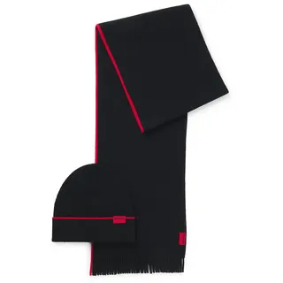 Hugo Strickmütze Zaschel Set Black
