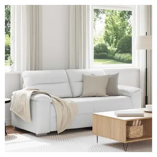 vidaXL Couch Kunstleder 2-Sitzer Weiß