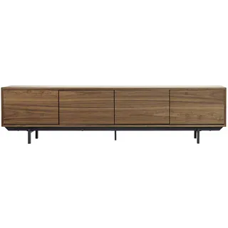 Vintage-TV-Möbel Walnuss und Metall B200 cm MANNY